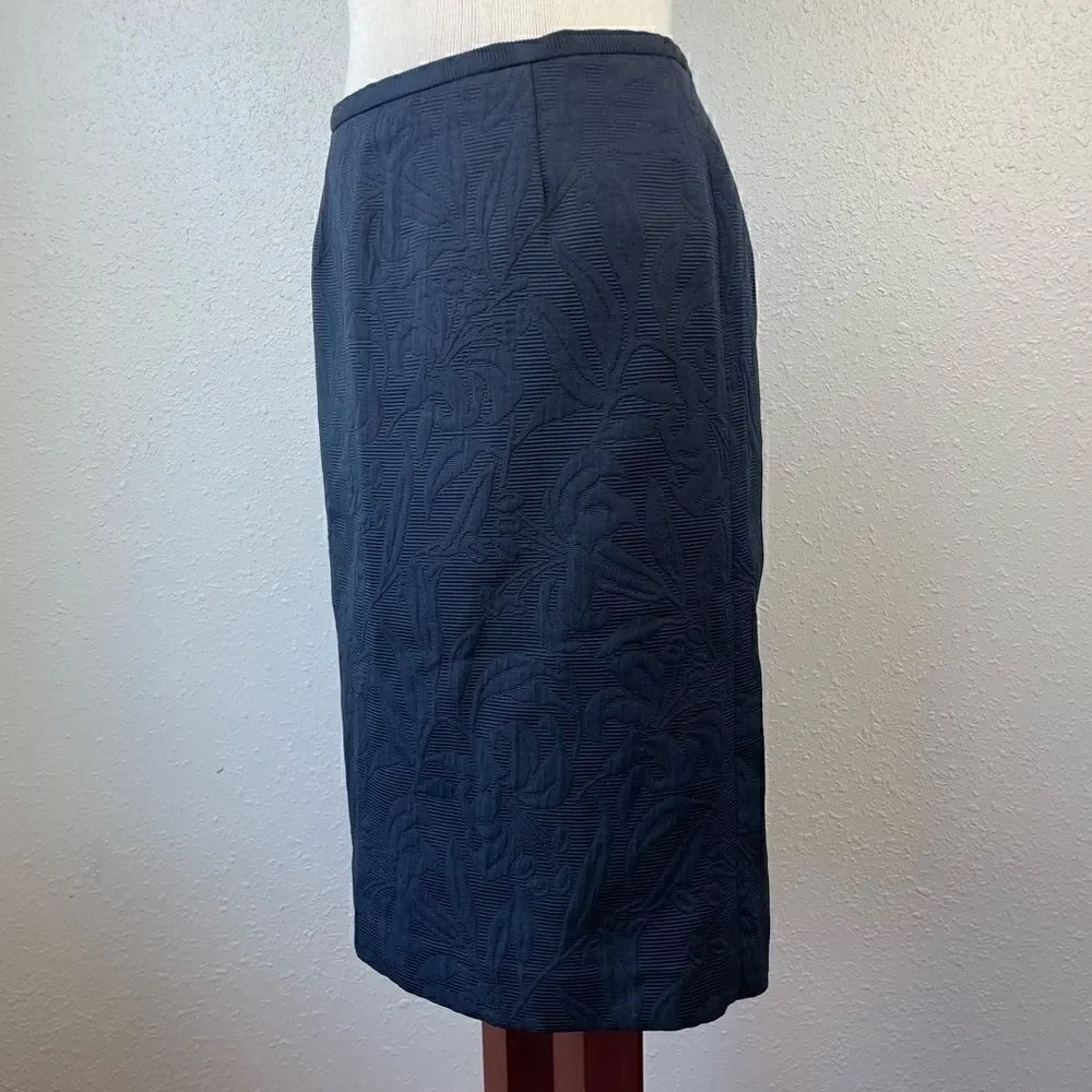 Talbots Petite Black Midi Skirt Size 10 EUC